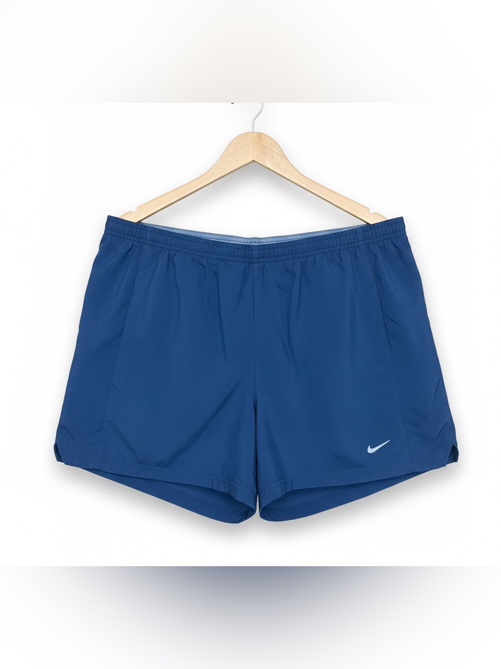 Nike Dri-FIT Women’s Large Running Shorts Navy Blue 3” Inseam Lined Drawstring